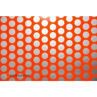 Oracover 92-064-091-010 Pellicola per plotter Easyplot Fun 1 (L x L) 10 m x 20 cm Rosso, Arancione, Argento