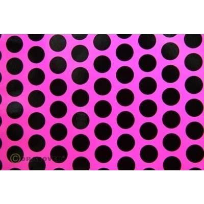 Oracover 90-014-071-010 Pellicola per plotter Easyplot Fun 1 (L x L) 10 m x 60 cm Pink Nero Neon (fluorescente)
