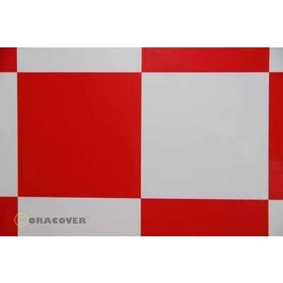 Oracover 691-010-023-002 Pellicola termoadesiva Fun 6 (L x L) 2 m x 60 cm Bianco, Rosso