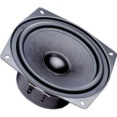 Un altoparlante nero con involucro rettangolare e griglia rotonda, adatto per l'emissione audio in diversi dispositivi.