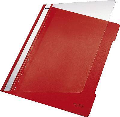 Cartellina ad aghi con clip Leitz in PVC A4 rosso 41910025