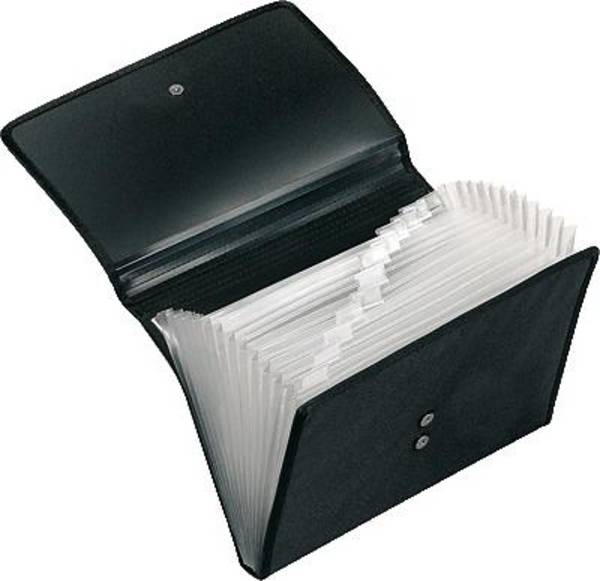 Cartella a scomparti VELOFLEX Office A4 mis. testo. DIN A4 12 volte nero