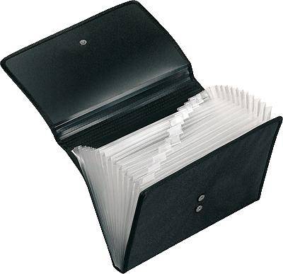 Cartella a scomparti VELOFLEX Office A4 mis. testo. DIN A4 12 volte nero-0