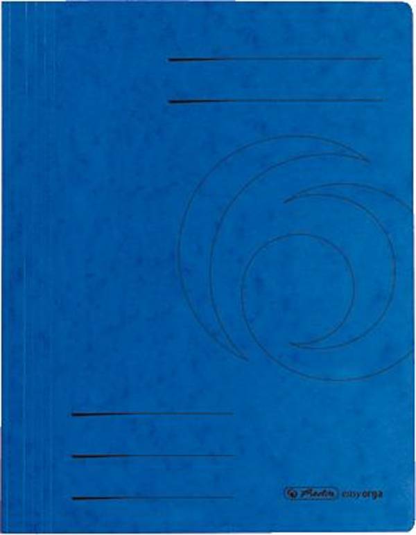 Cartella a fogli mobili Herlitz DIN A4 in cartone blu