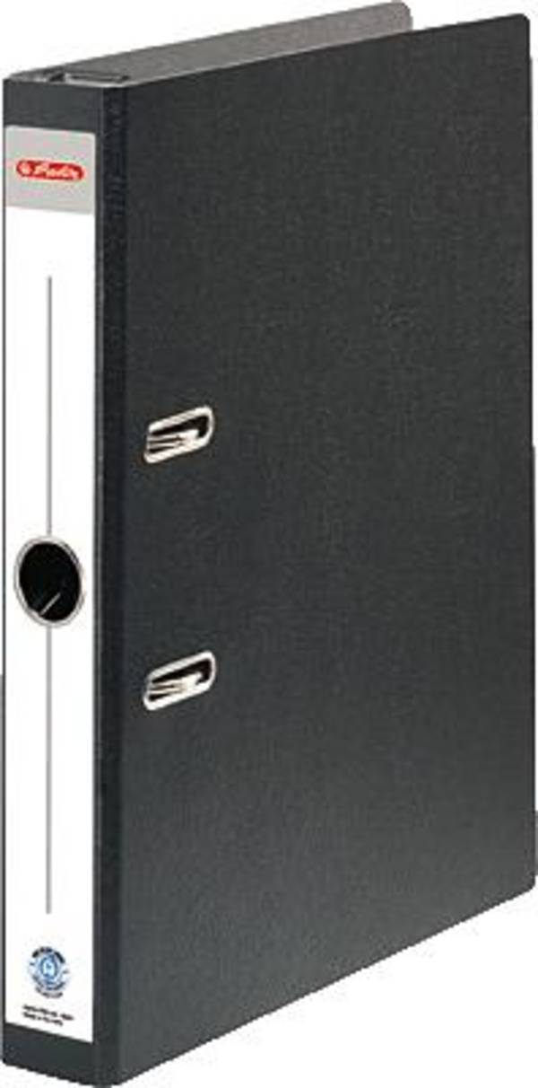 herlitz Hängeordner maX.file, Rückenbreite: 50 mm, schwarz DIN A4, aus Hartpappe, aufgeklebtes Rückenschild (10842292)