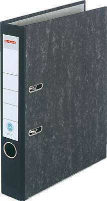 Cartella Herlitz dorso larghezza 5 cm DIN A4 cartoncino marmorizzato nero