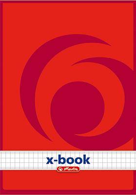 herlitz Briefblock X-Book, A5, ungelocht, 50 Blatt, kariert 70 g-qm, holzfrei, kopfgeleimt, mit Deckblatt, stabiler - 1-0