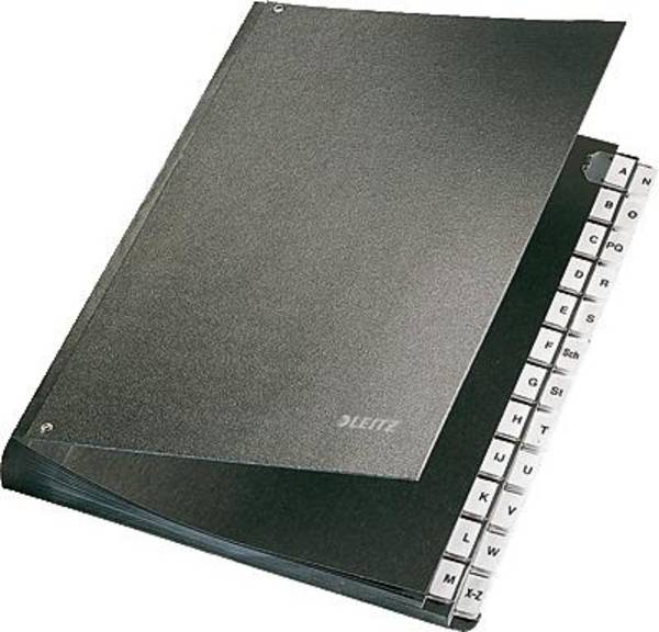 Leitz Cartellina classificatrice 5824-00-95 5824 Cellulosa spessa Nero DIN A4 Numero scomparti: 24 A-Z