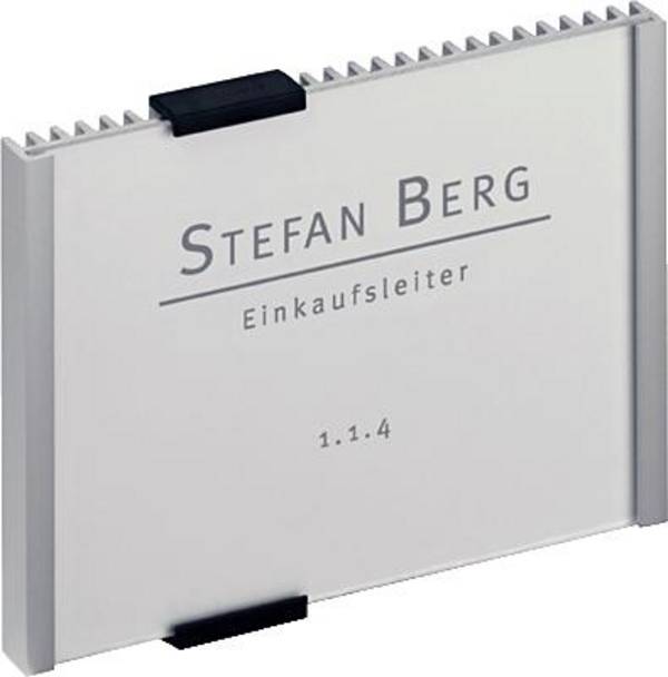 Durable Insegna della porta INFO SIGN - 4801 (L x A) 149 mm x 105.5 mm Metallico, Argento 480123