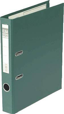 ELBA Ordner rado plast, Rückenbreite: 50 mm, grün DIN A4, Einband außen-innen PVC, mit auswechselbarem (10494 GR)-0