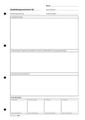 RNK-Verlag modulo prova della formazione, registrazioni settimanali/mensili 5084 DIN A4 28 pagine