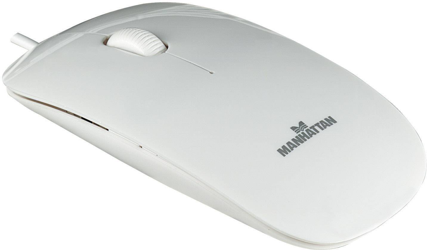 Manhattan Silhouette Mouse USB Ottico Bianco 3 Tasti 1000 dpi