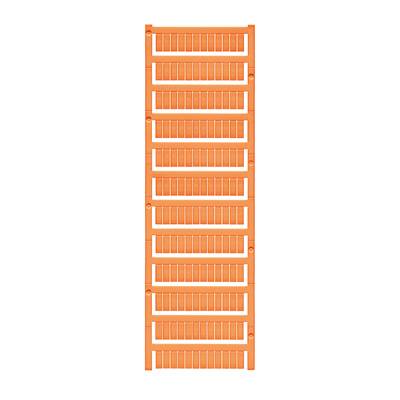 Un accessorio di plastica arancione, rettangolare e a griglia, viene mostrato in posizione verticale.