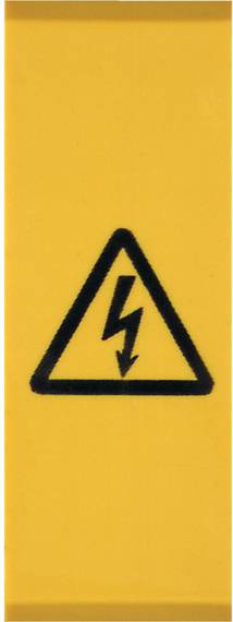 Cartello di avvertimento: Triangolo giallo con simbolo di un fulmine nero, avverte del pericolo elettrico o dell'alta tensione.