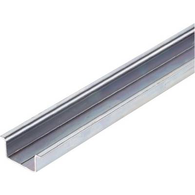 Un profilo metallico lungo, argentato a forma di U, generalmente utilizzato per scopi edili o come elemento di supporto in strutture.