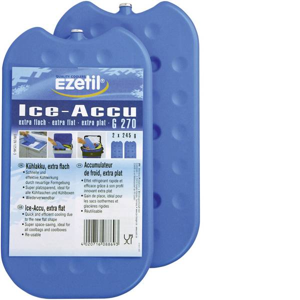 Accessori e ricambi per mini frigo - Accumulatore di freddo Ezetil IceAkku G270 886920 2 pz. (L x L) 215 mm x 120 mm - Accessori e ricambi per mini frigo - Accumulatore di freddo Ezetil IceAkku G270 886920 2 pz. (L x L) 215 mm x 120 mm -