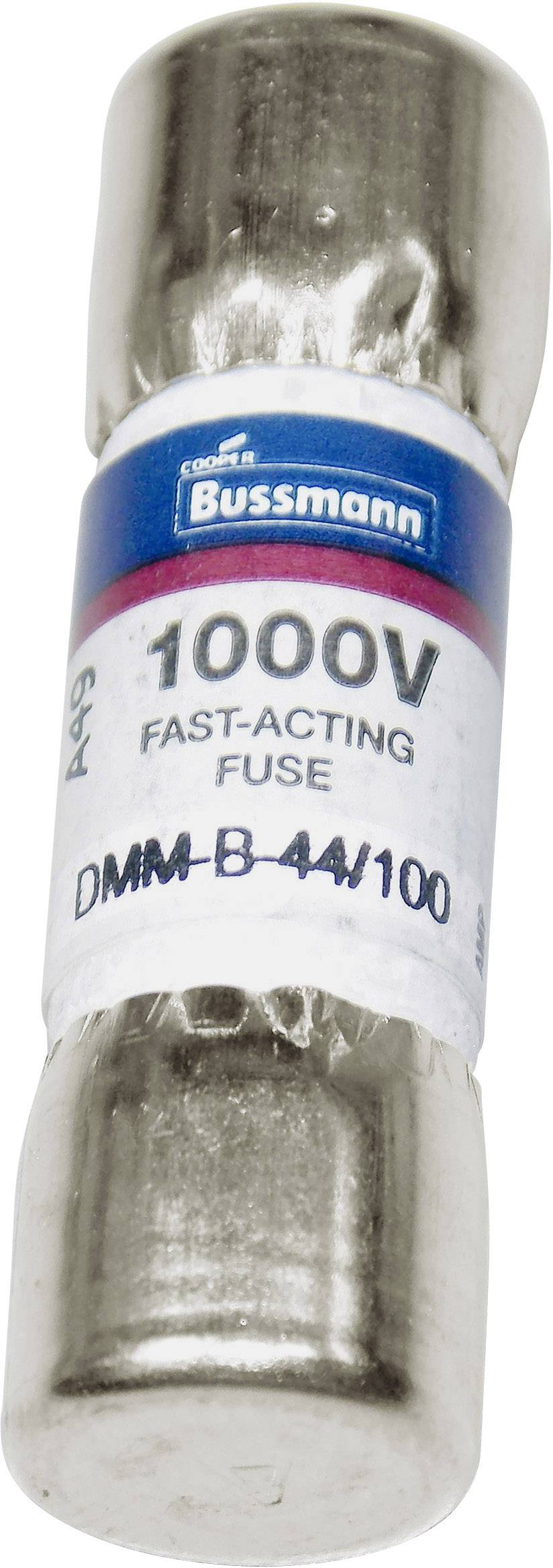 Componente di fissaggio rapido con marcatura 1000V, idoneo per applicazioni elettriche. Nome marchio: Bussmann. Modello: DMM-B 44/100.