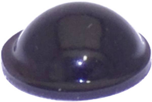 TOOLCRAFT PD2095SW Piedino di fissaggio autoadesivo, rotondo Nero (Ø x A) 9.5 mm x 3.8 mm 1 pz.