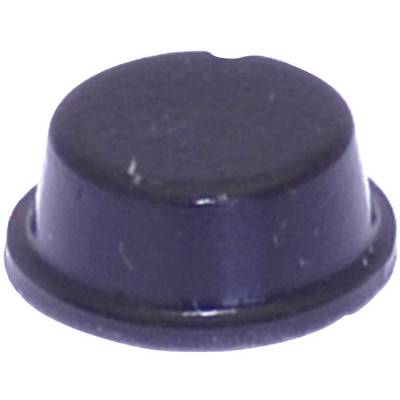 Piedino in gomma nero, rotondo, spesso utilizzato come supporto per dispositivi per garantire stabilità o antiscivolo.