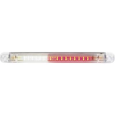 Lampada LED a doppio colore con luce bianca e rossa.