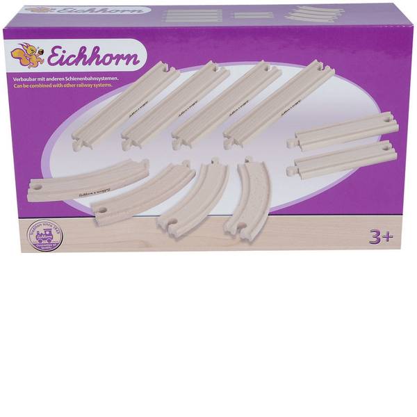 Treni e ferrovie in legno - Ferrovia di legno Eichhorn Assortimento binari 100001415 - Treni e ferrovie in legno - Ferrovia di legno Eichhorn Assortimento binari 100001415 -