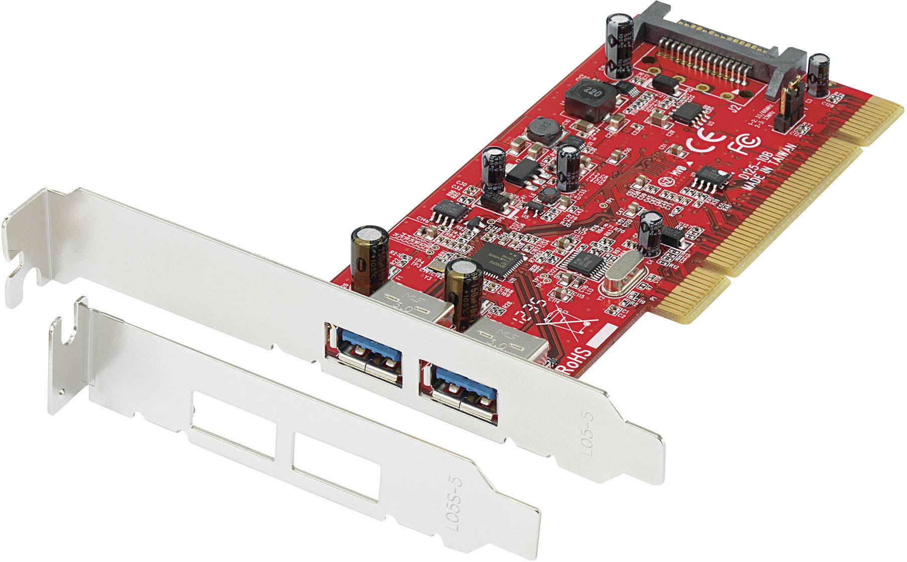 Renkforce 2 Porte Scheda controller USB 3.0 USB-A PCI