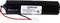 Pacco batteria NiCd 'Beltrona', 2,4V 4000mAh, con cavo di collegamento e spina, modello Mex2DD4000HSK, prodotto nell'agosto 2015.