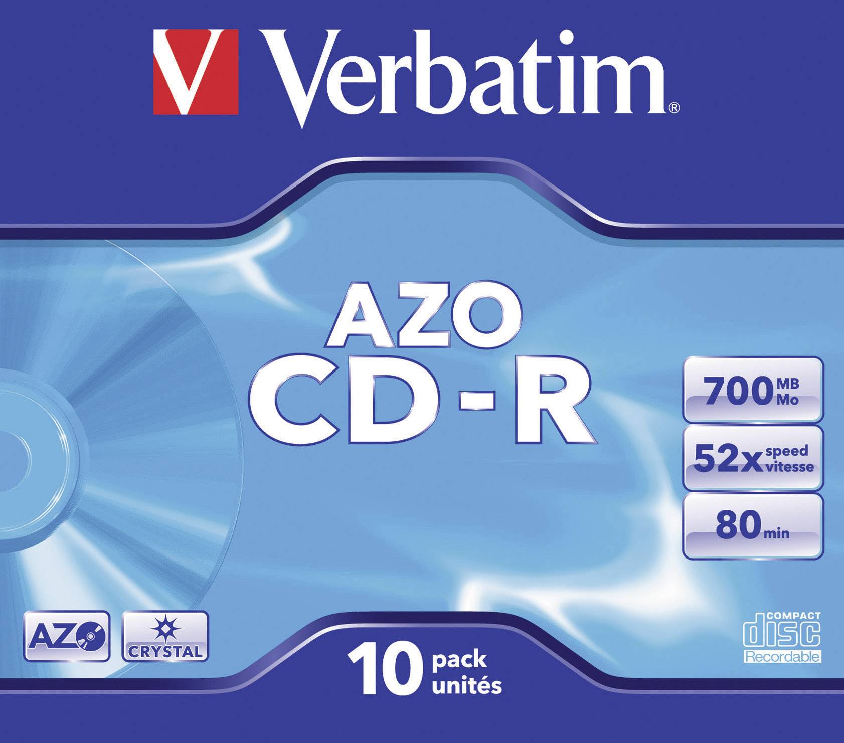 Verbatim 43327 CD-R 80 vergine 700 MB 10 pz. Jewel case-1