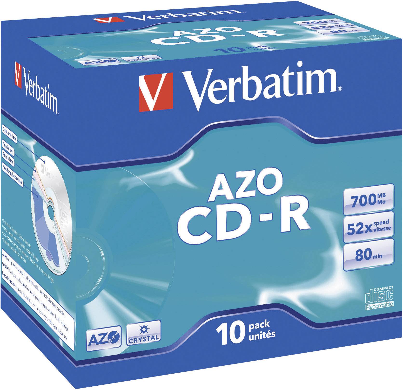 Verbatim 43327 CD-R 80 vergine 700 MB 10 pz. Jewel case-0