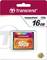 Scheda di memoria CompactFlash Transcend da 16 GB, con velocità 133x riportata sulla confezione.