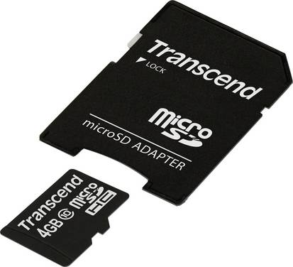 Scheda MicroSD SDHC 4GB + adattatore