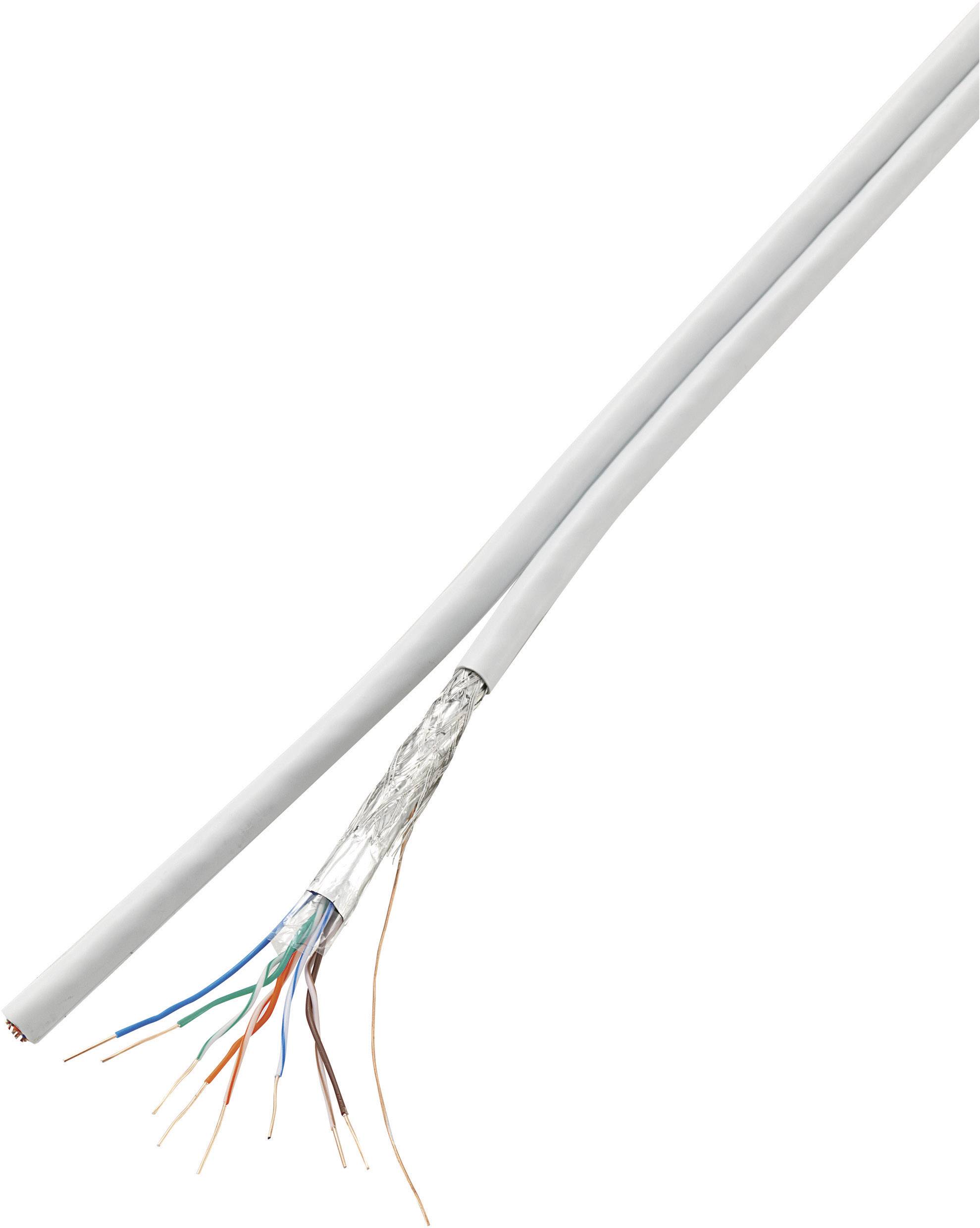 TRU COMPONENTS Duplex-Cavo di rete CAT 5e SF/UTP 8 x 2 x 0.196 mm² Bianco 100 m