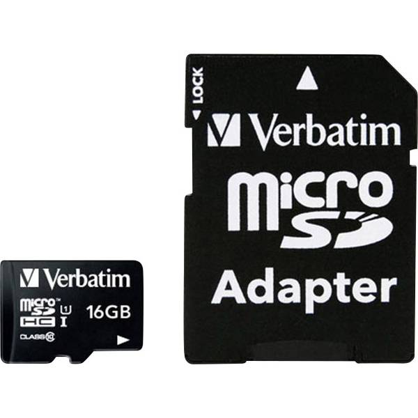 Verbatim micro sdhc 16gb cl 10 adap scheda microsdhc 16 gb class incl