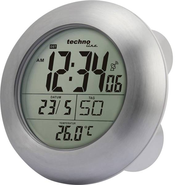 Orologi da parete - Techno Line WT 3000 Radiocontrollato Orologio da parete 17.2 cm x 5.4 cm Argento Adatto per bagno e ambienti umidi - Orologi da parete - Techno Line WT 3000 Radiocontrollato Orologio da parete 17.2 cm x 5.4 cm Argento Adatto per bagno e ambienti umidi -