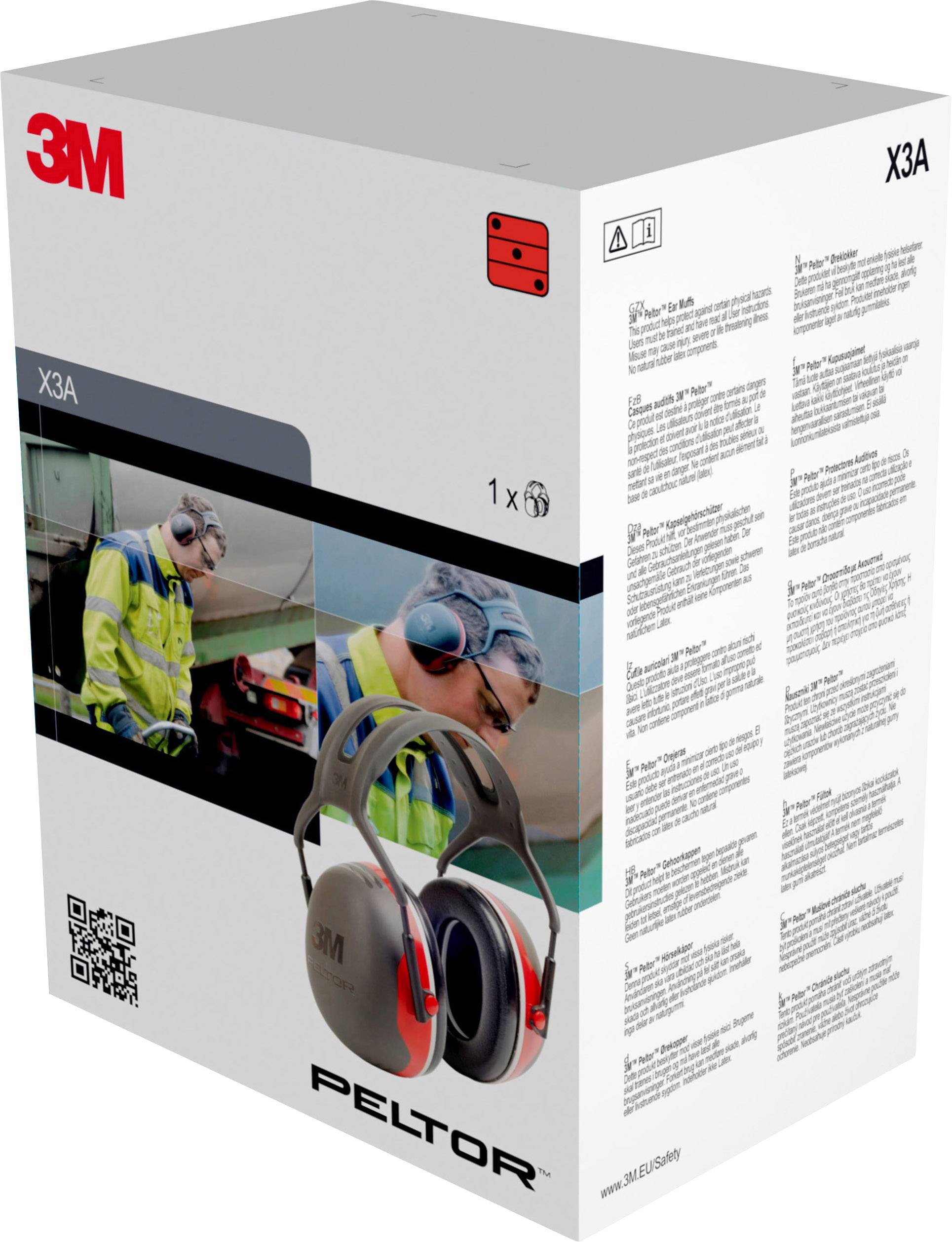 3M Peltor X3A Cuffia antirumore passiva 33 dB 1 pz.-2