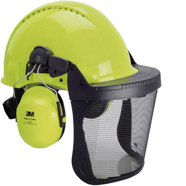Caschi di protezione - Casco forestale con visiera integrata Verde Neon 3M G3000 XA007707277 - Caschi di protezione - Casco forestale con visiera integrata Verde Neon 3M G3000 XA007707277 -
