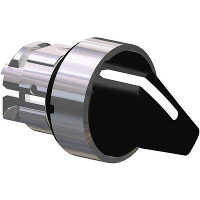 Un componente metallico argentato e nero, presumibilmente un pezzo meccanico o un interruttore, dalla forma cilindrica.