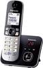 Panasonic KX-TG6821 DECT, GAP Telefono cordless analogico Segreteria telefonica, Vivavoce Nero, Argento