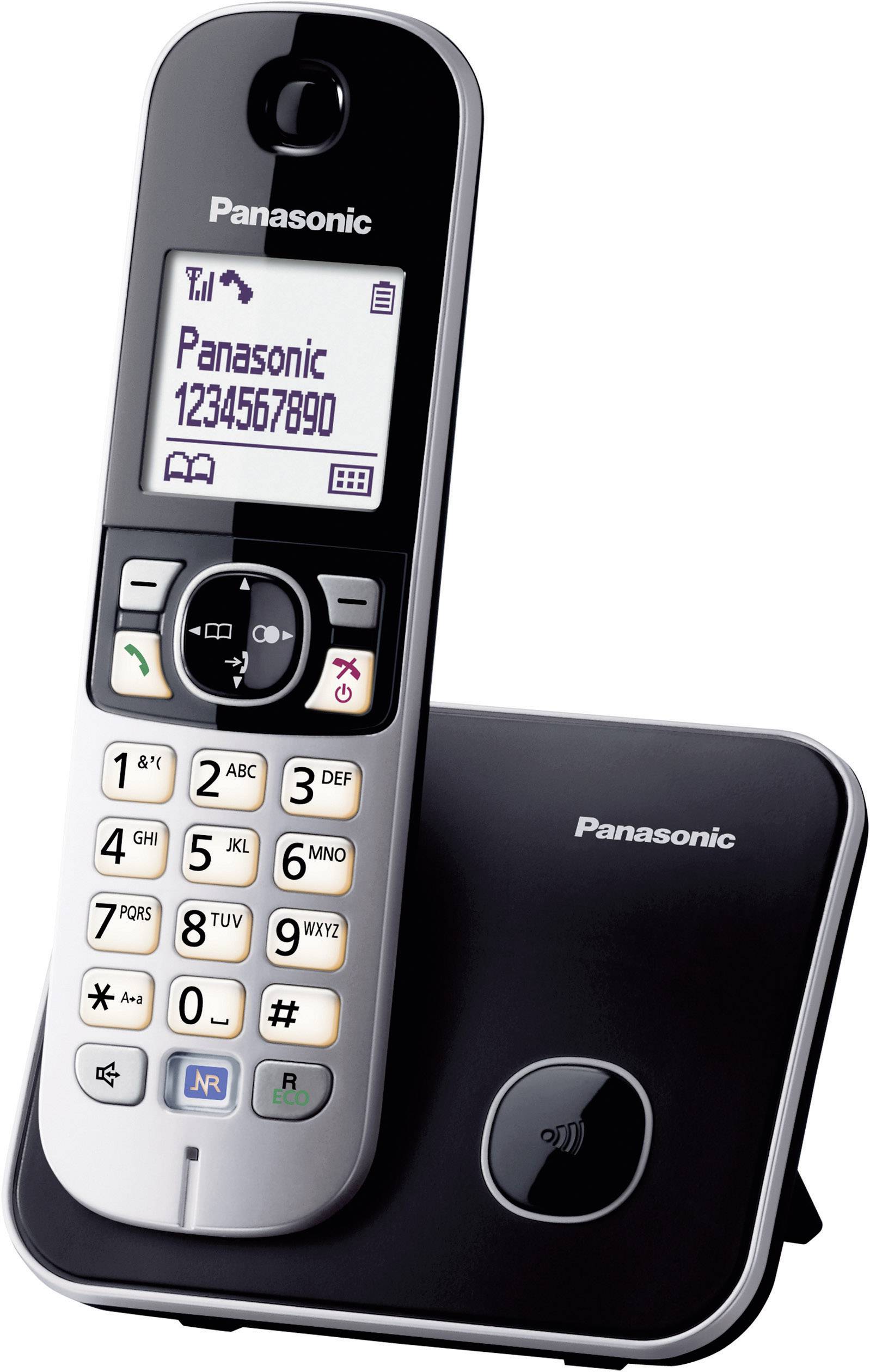 Panasonic KX-TG6811 DECT, GAP Telefono cordless analogico Vivavoce Nero, Argento