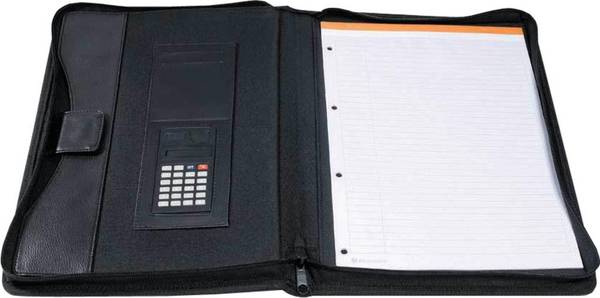 Conferenziere con calcolatrice Exawallet - PPL - 26,5x34 cm - nero - Exacompta
