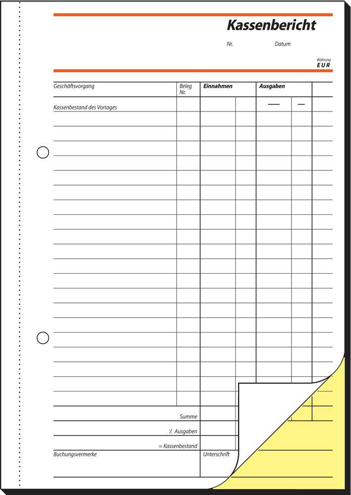 SIGEL modulo libretto rapporto di cassa/fattura di inventario SD007 DIN A5 2x 40 pagine-0