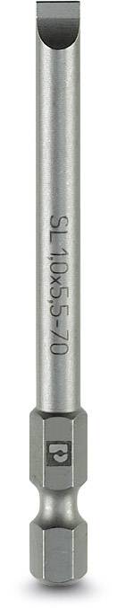 Un bit per cacciavite in argento con incisione 'SL 10 095-70'. Idoneo per utensili manuali e trapani.
