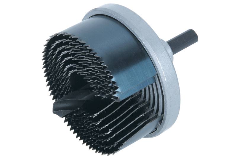 Utensile da taglio per metallo con lame circolari intercambiabili, adatto per diversi diametri.