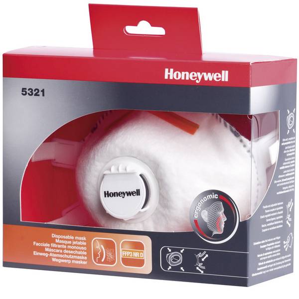 Maschere per polveri fini - Honeywell AIDC 5321 1015917 Mascherina antipolvere con valvola FFP3 D 1 pz. - Maschere per polveri fini - Honeywell AIDC 5321 1015917 Mascherina antipolvere con valvola FFP3 D 1 pz. -