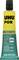 Tubo giallo adesivo 'UHU POR' per polistirolo con etichetta verde, 40g/50ml. Adatto a schiume rigide, applicazione flessibile e resistente all'invecchiamento.