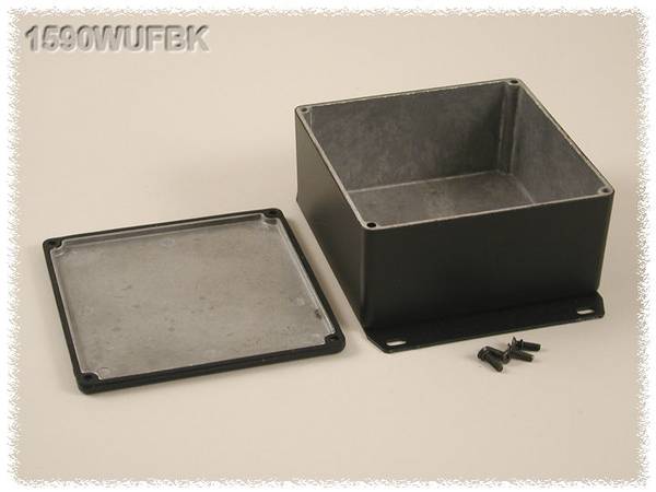 Hammond Electronics 1590WUFBK Contenitore universale 119.5 x 119.5 x 59 Alluminio Nero 1 pz.