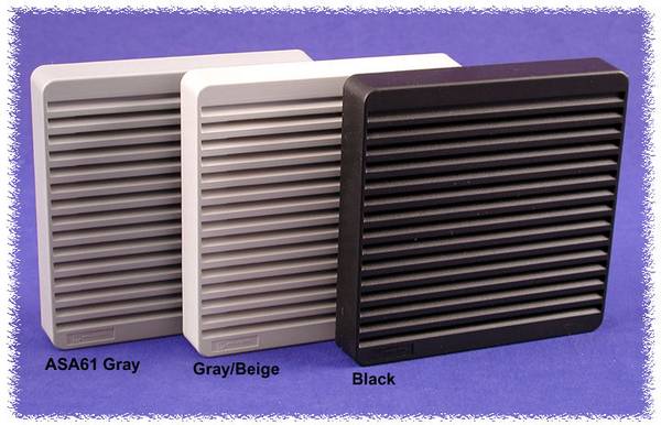 Hammond Electronics XPFA80BK Kit filtro aria ABS Nero (L x L x A) 150 x 150 x 15 mm 1 pz.
