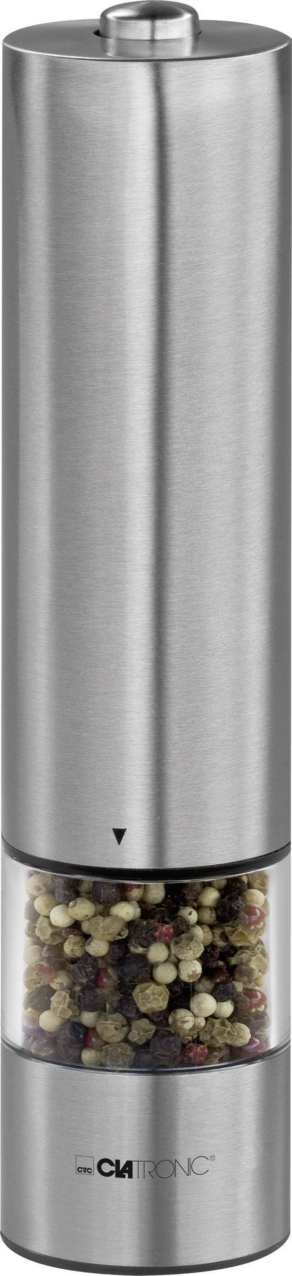 Un macinasale e pepe elettrico in acciaio inossidabile, riempito con pepe misto. Dal design elegante e moderno.