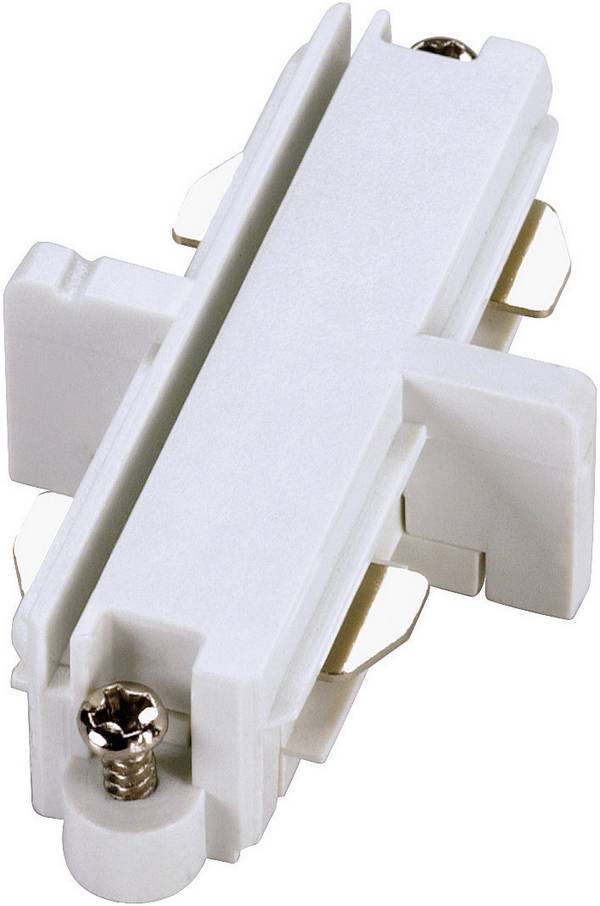 Componente per sistema su binario ad alta tensione Connettore dritto SLV monofase 143091 Bianco