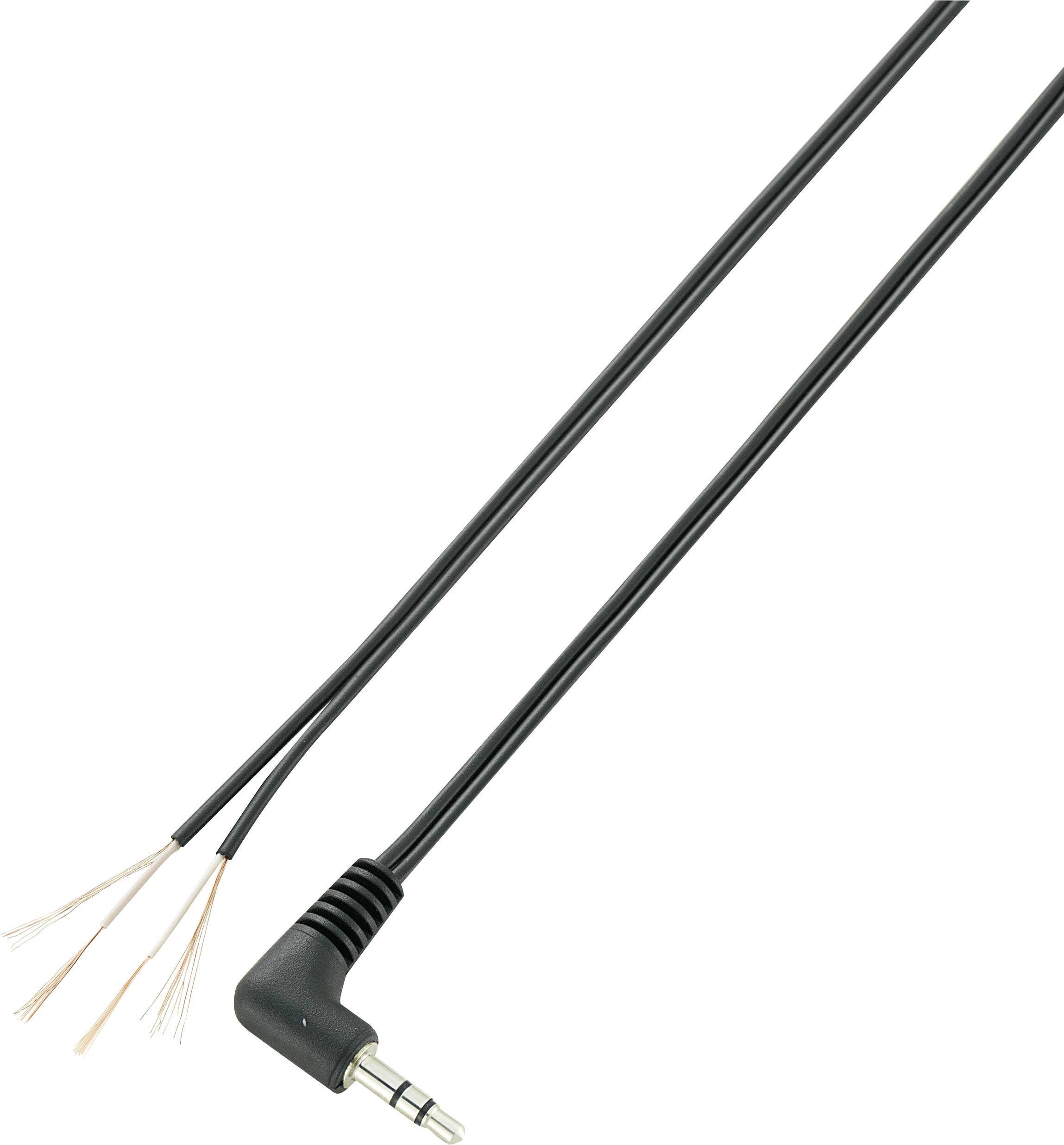 VOLTCRAFT XL-AC35DW Cavo Jack Spina jack da 3.5 mm - Estremità aperta Stereo Numero Poli (num):3 1 pz.